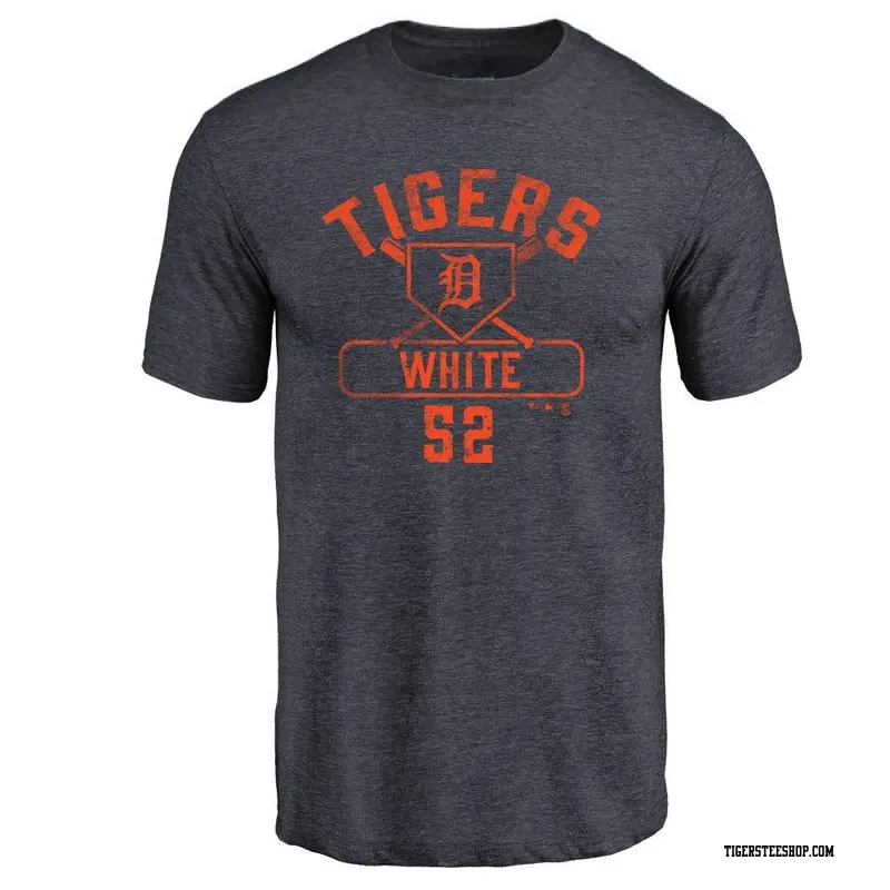 Brendan White Detroit Tigers Men's White Backer T-Shirt - Ash